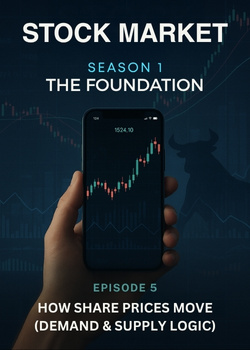 Cover image for S1 E5 : HOW SHARE PRICES MOVE
(DEMAND & SUPPLY LOGIC) - a Stock Market story on Stream Storys